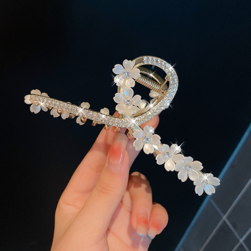 Kẹp Tóc Kim Loại Đính Đá Phong Cách Hàn Quốc Cho Nữ