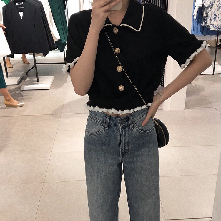 Áo Sweater Ngắn Tay Thời Trang Mùa Hè Cho Nữ