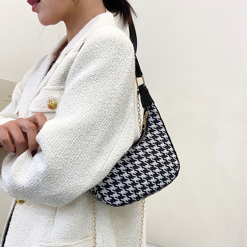 Túi đeo vai/ xách tay IELGY họa tiết ca rô cho nữ