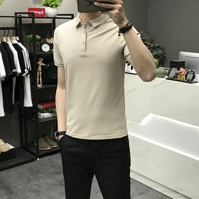 Áo Polo Nam Trơn Văn Phòng Trẻ Trung In Họa Tiết Chữ Phong Cách Basic Tinh Tế Zenkocs3 MEN TOP 241