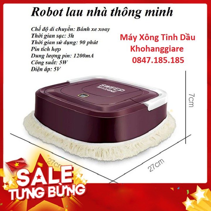 Robot lau nhà - Video thật - Máy lau nhà tự động chuyên lau khô sạc điện usb - Có Bảo Hành 3 tháng