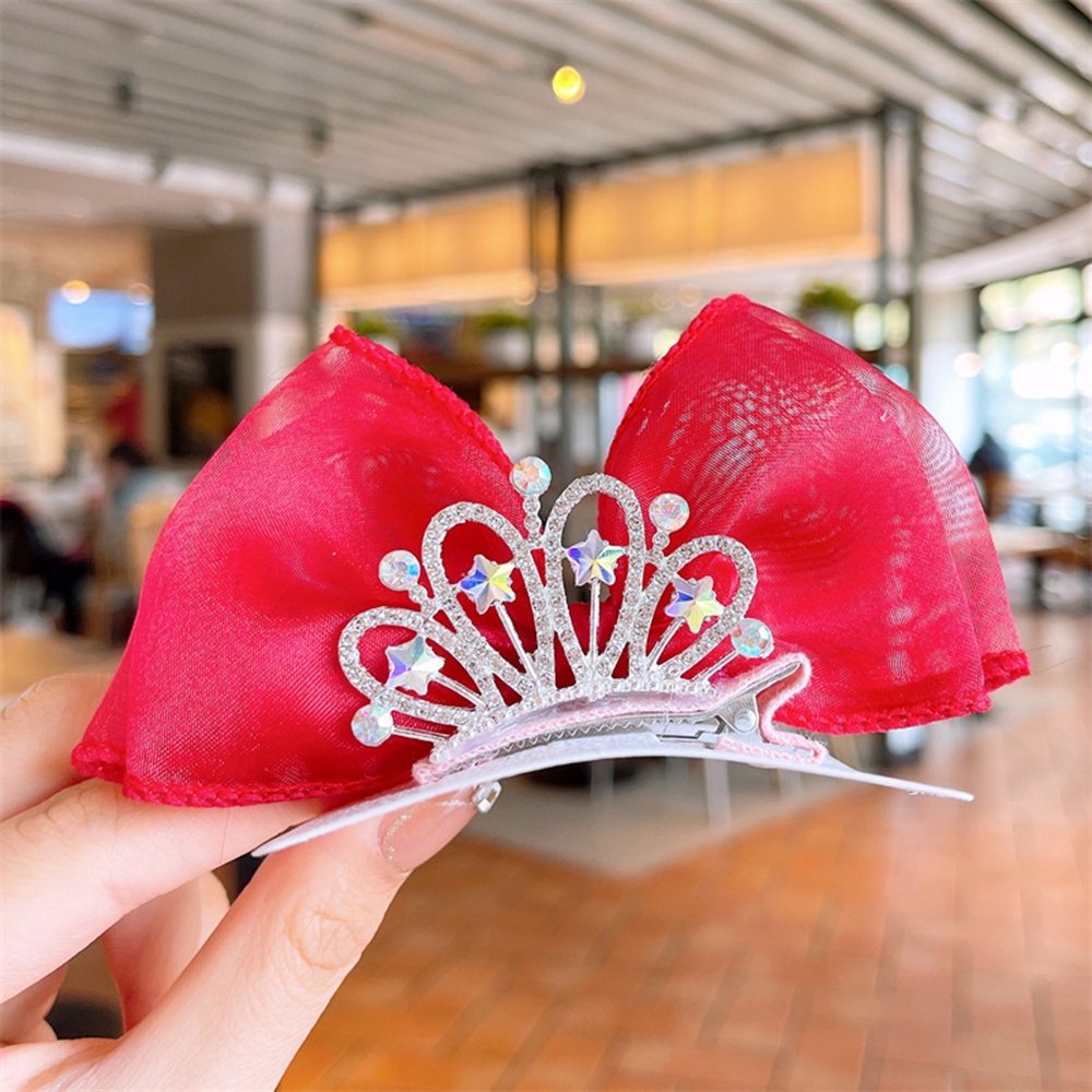 Kẹp Tóc Hình Vương Miện Màu Sắc Cầu Vồng Xinh Xắn