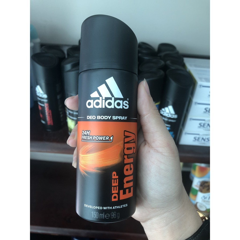 XỊT KHỬ MÙI TOÀN THÂN NAM ADIDAS DEO BODY SPRAY 24H 150MLDEEP ENERGY