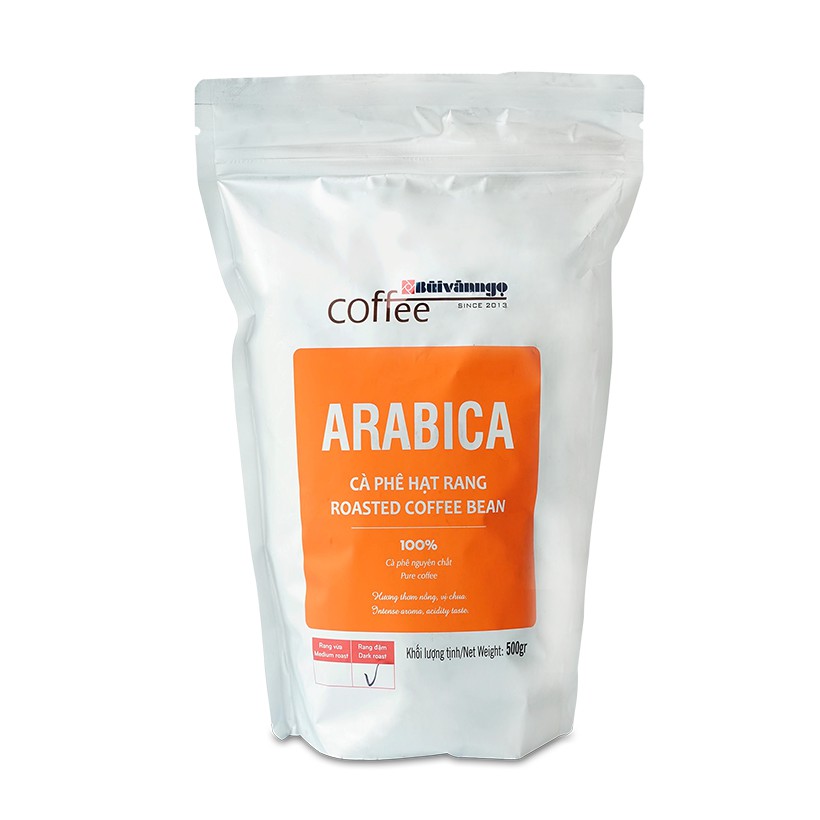 Cà phê hạt rang ARABICA Bùi Văn Ngọ Coffee 250gram-500gram