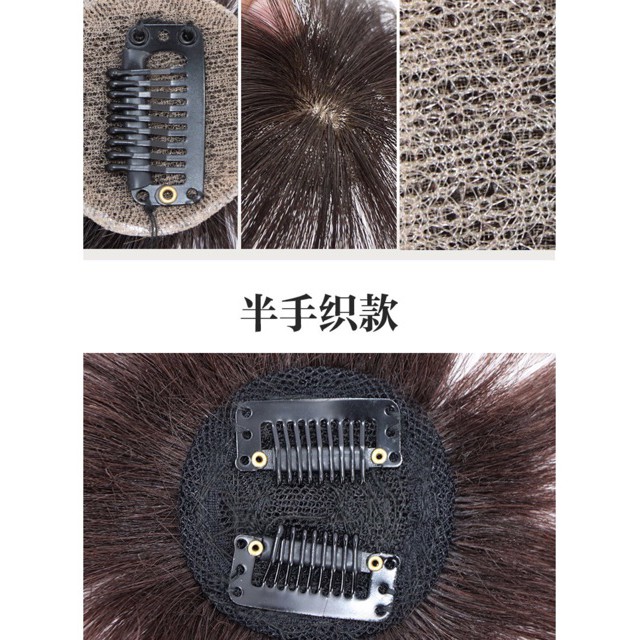 Tóc giả che hói, che bạc đỉnh đầu 15cm