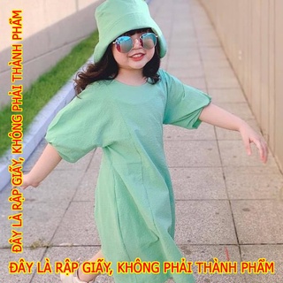 Rập giấy kr072 - đầm tay liền & nón vành