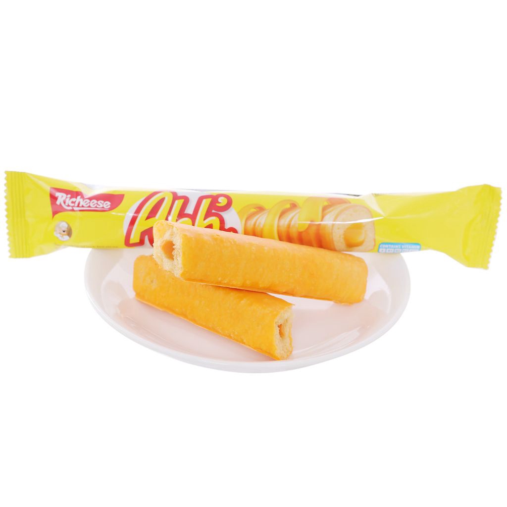 Bánh Phô Mai (Dạng Xốp) Richeese Ahh' Triple Cheese (Hộp 10 thanh x 15g)