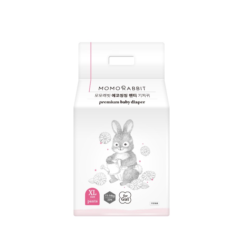 Bỉm Quần Bé Gái MOMO RABBIT Size XL 1114kg 22 Miếng