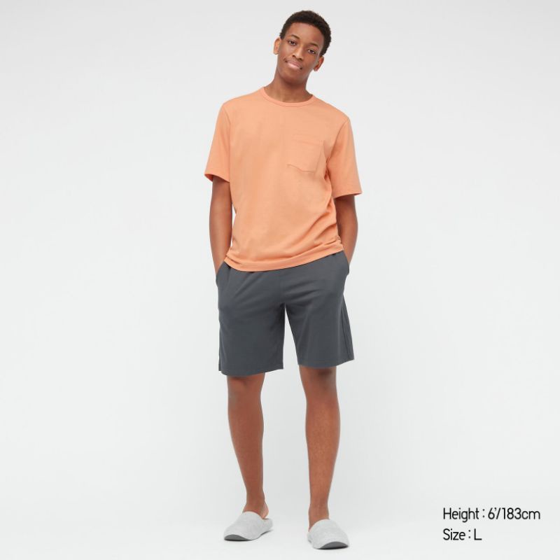Bộ mặc nhà UNIQLO Airism nam 424056, 426529, 438335 (AIRsm set short sleeve) | BigBuy360 - bigbuy360.vn