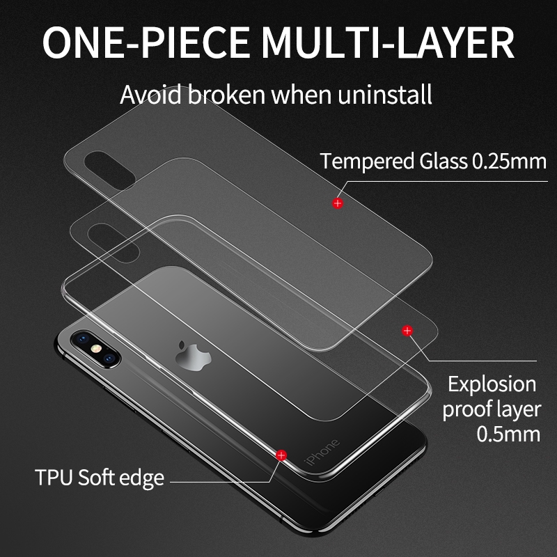 Ốp Điện Thoại Mặt Kính Trong Suốt Siêu Mỏng Sang Trọng Cho iPhone XS MAX XR 11 7 8 Plus X Edge