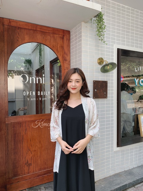 Áo kimono hoa nhí hồng | BigBuy360 - bigbuy360.vn