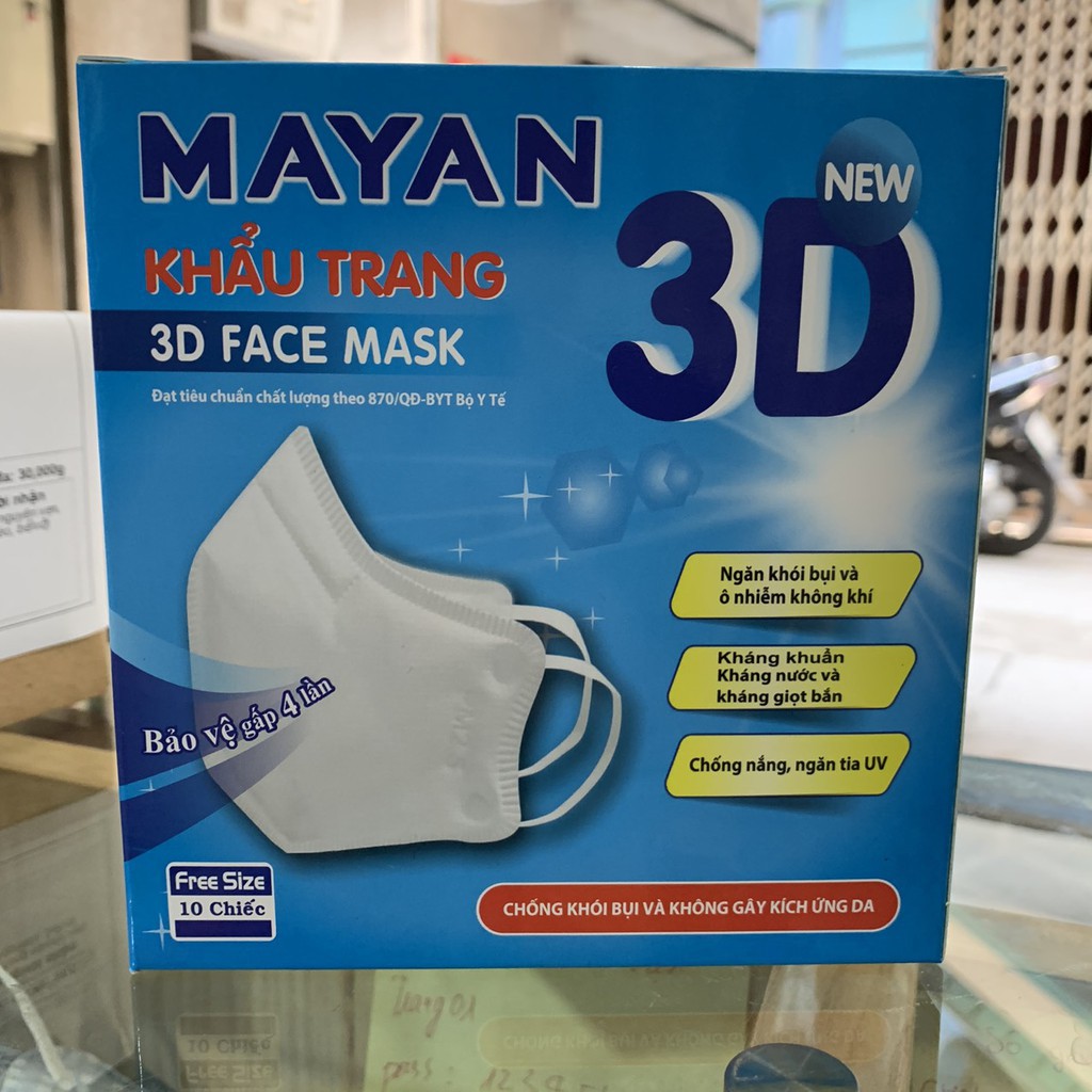 KHẨU TRANG MAYAN 3D (10 chiếc)