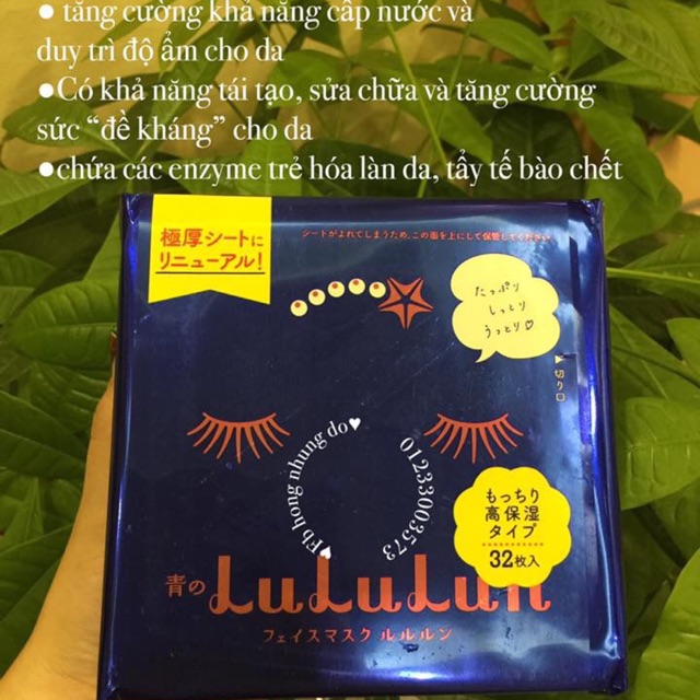 Mask lululun xanh