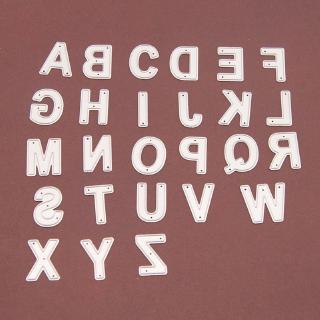 Set tấm khuôn cắt giấy tạo hình chữ cái dành cho trang trí album sổ lưu niệm nghệ thuật thủ công DIY