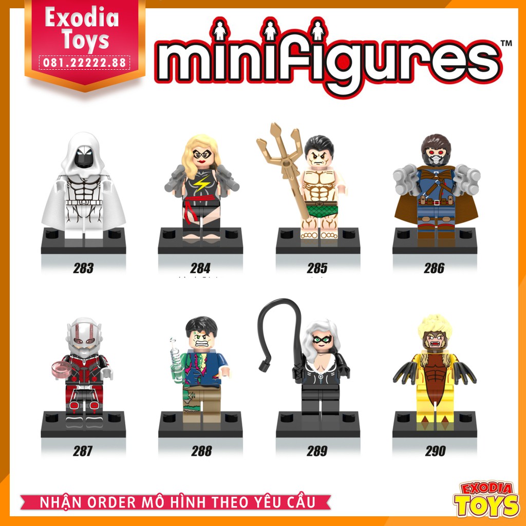 Xếp hình minifigure siêu anh hùng vũ trụ Marvel/DC - Đồ Chơi Lắp Ghép Sáng Tạo - X0117