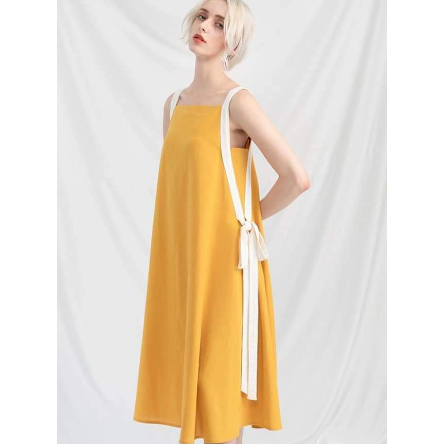 Rập giấy 30076 - Đầm dây cổ ngang