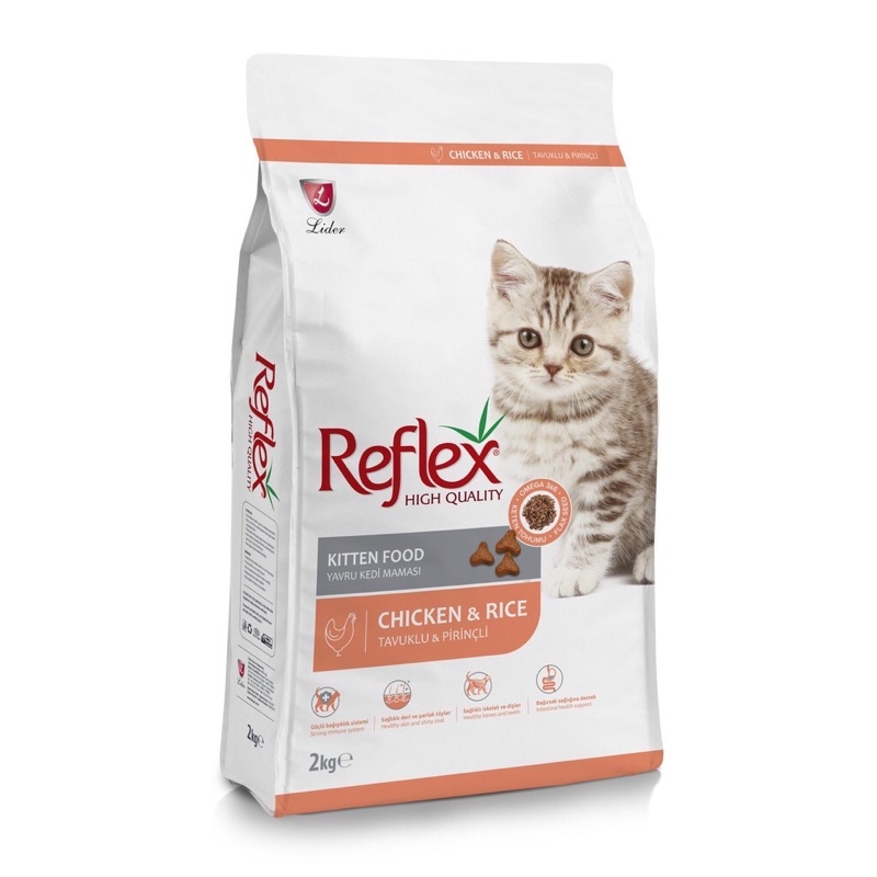 2kg - Thức ăn hạt khô Reflex dành cho mèo con, mèo lớn -  kitten, adult,vị gà, cá hồi, cá cơm Kitty Pet Shop