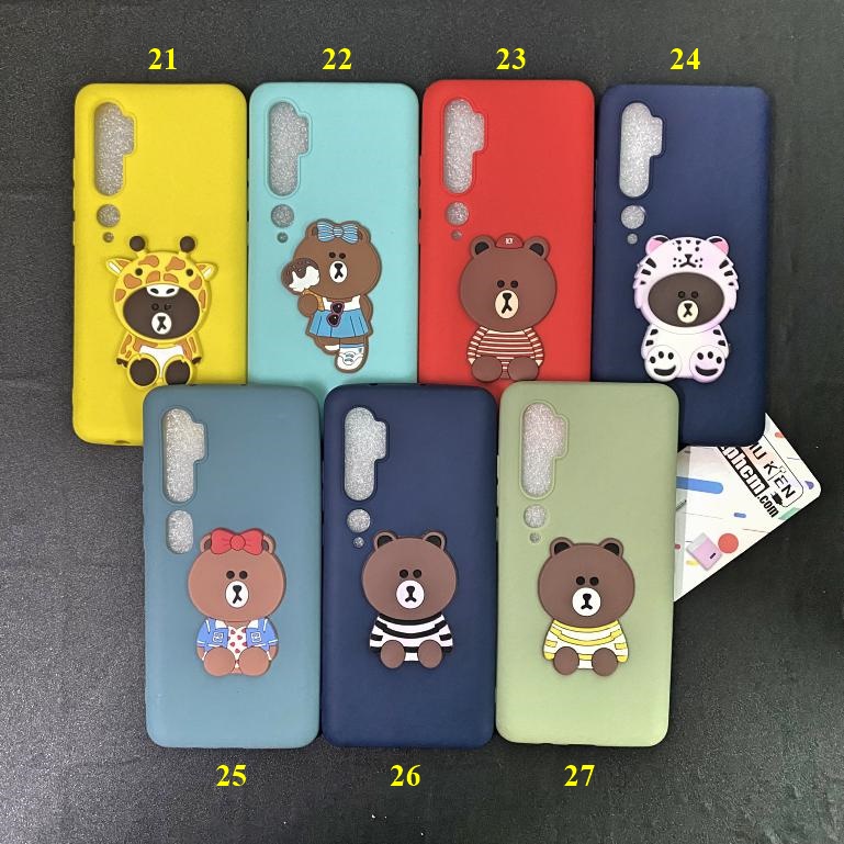 Ốp lưng Xiaomi Mi Note 10 - Note 10 Pro hình Gấu Nâu