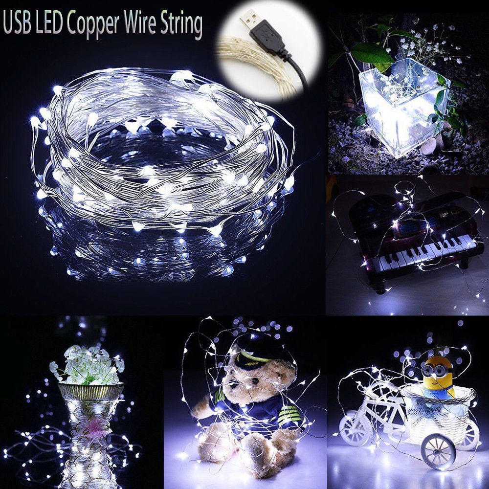 Dây đèn LED USB kháng nước có thể điều chỉnh độ sáng hỗ trợ điều khiển từ xa cho phòng ngủ/ tiệc cưới/ ngoài trời