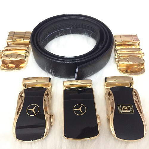 Thắt Lưng Da Nam Cao Cấp Hàng Hiệu Dây Thắt Lưng Mercedes-Benz Khoá Vàng Bạc Dây Nịt Da Bò 100% Đẳng Cấp Nam Tính GG-99