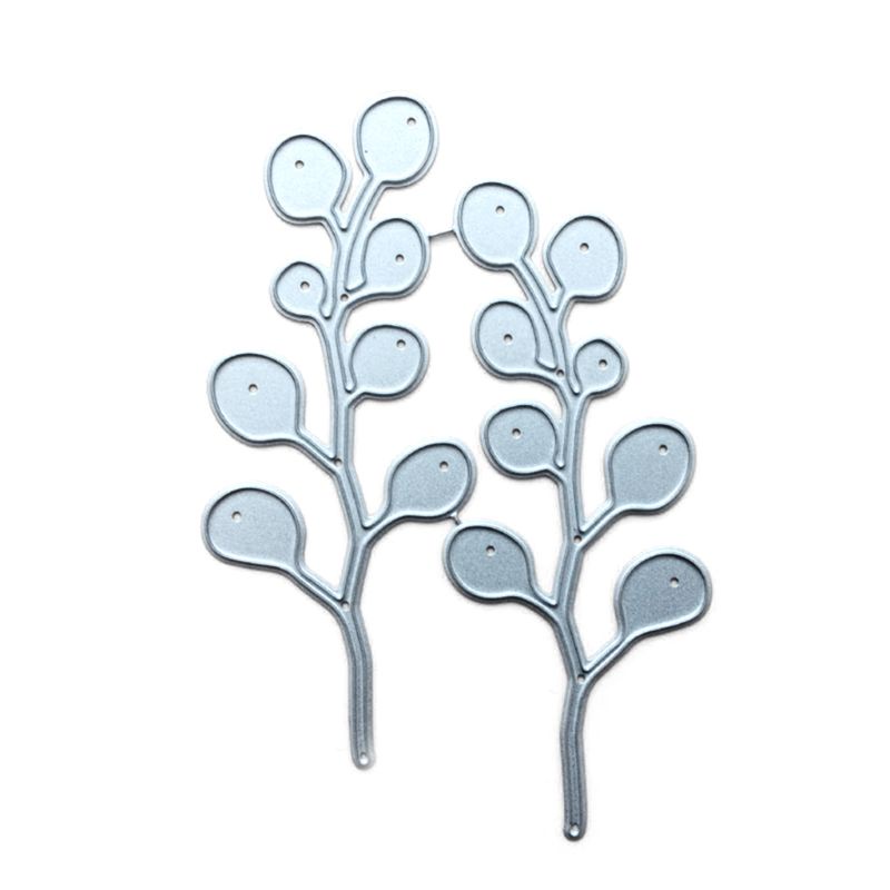 Khuôn Cắt Thẻ Trang Trí album Hình Lá Cây Bằng Kim Loại diy