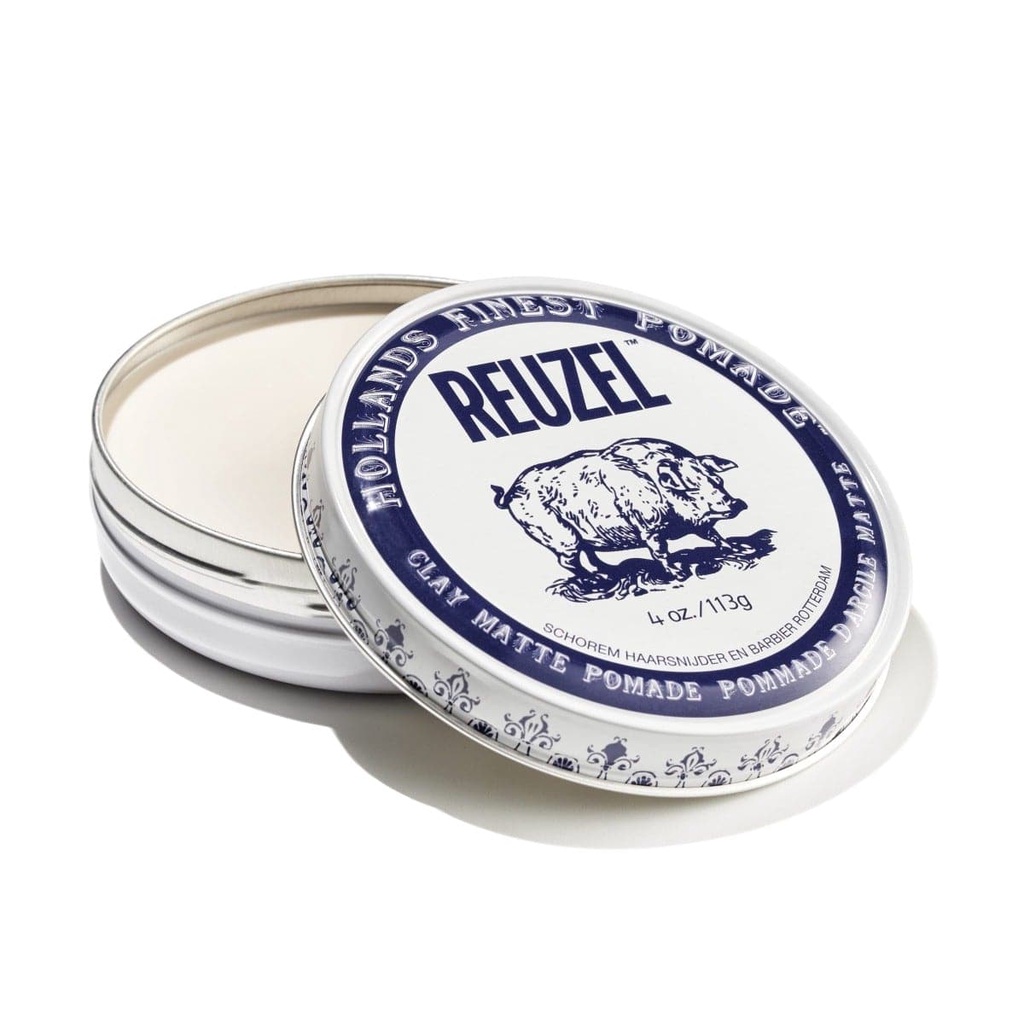 Sáp Vuốt Tóc Nam Reuzel Clay Matte Pomade 35/113g