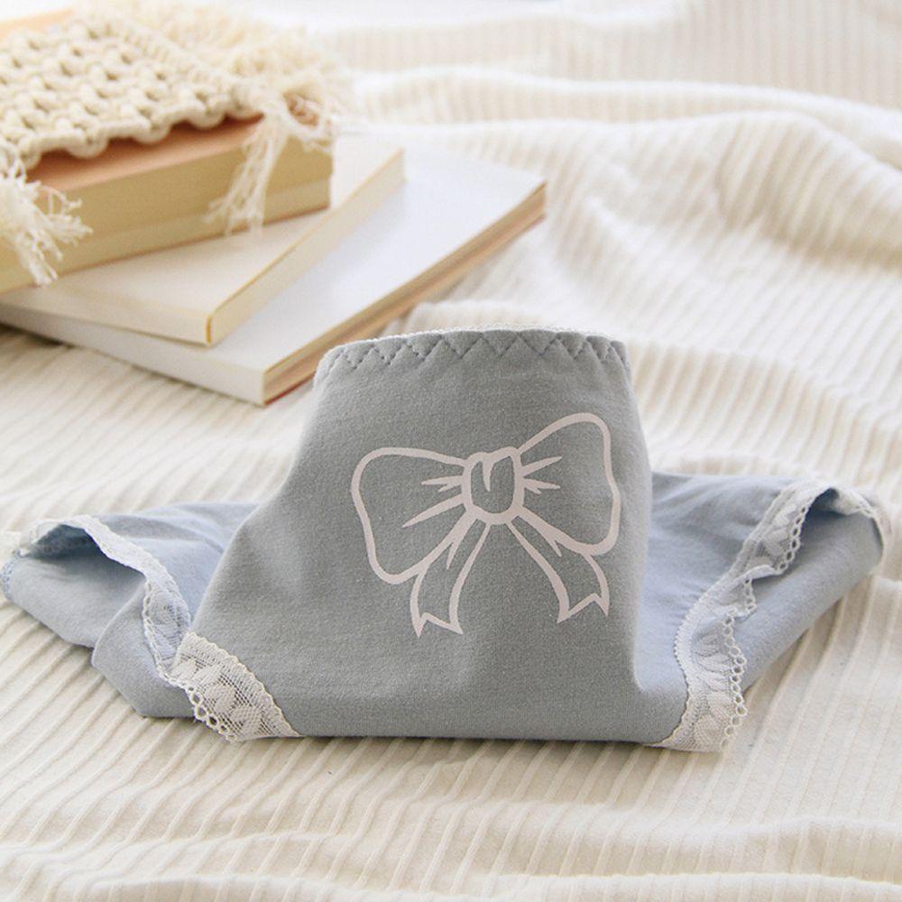 OCEANMAP Quần Lót Cotton Phối Ren Hình Trái Tim Thoáng Khí Thoải Mái Cho Nữ