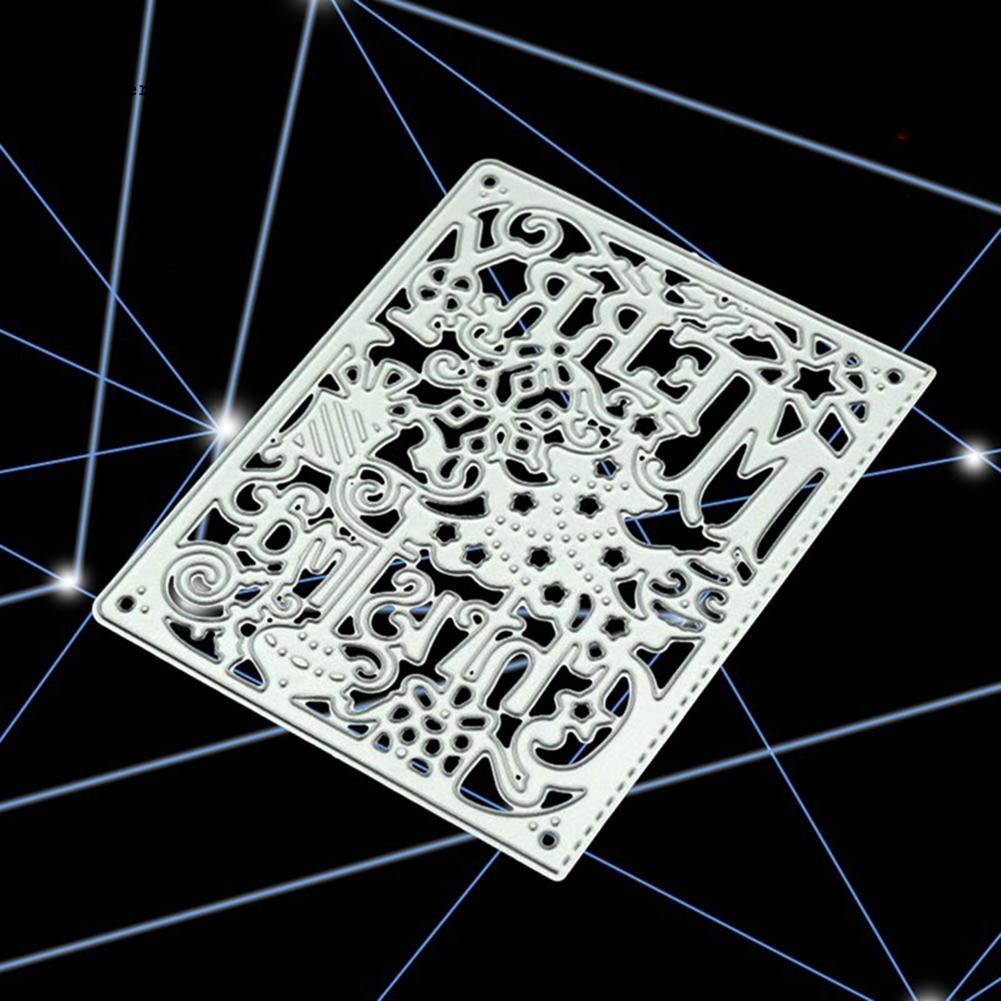 Khuôn cắt giấy kim loại khung chữ Merry Christmas