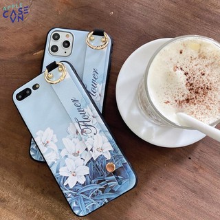 [ FREESHIP TỪ 50K TOÀN QUỐC ] Ốp lưng Iphone Flower nền sáng + đai