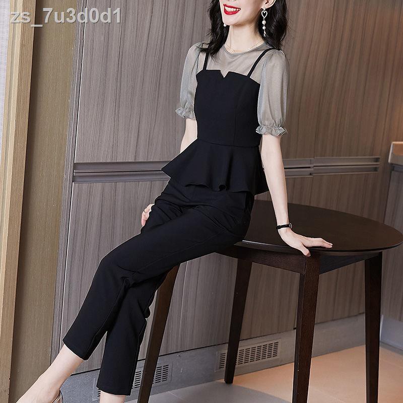 váy bodyđầm xoèváy suông▼▬plus fat size mm bộ đồ thời trang nữ mùa hè 2021 phong cách phương tây mới hai mảnh mỏ