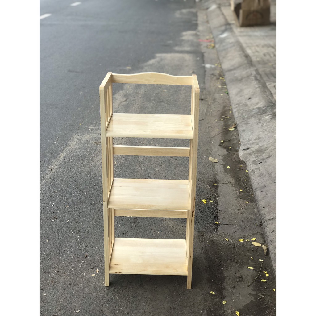 Kệ Sách, Kệ Gỗ tự nhiên 3 Tầng