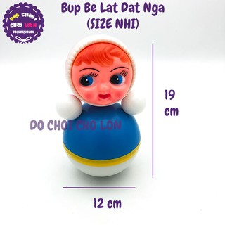 Đồ chơi búp bê lật đật Nga Size Nhí bằng nhựa 19x12 cm