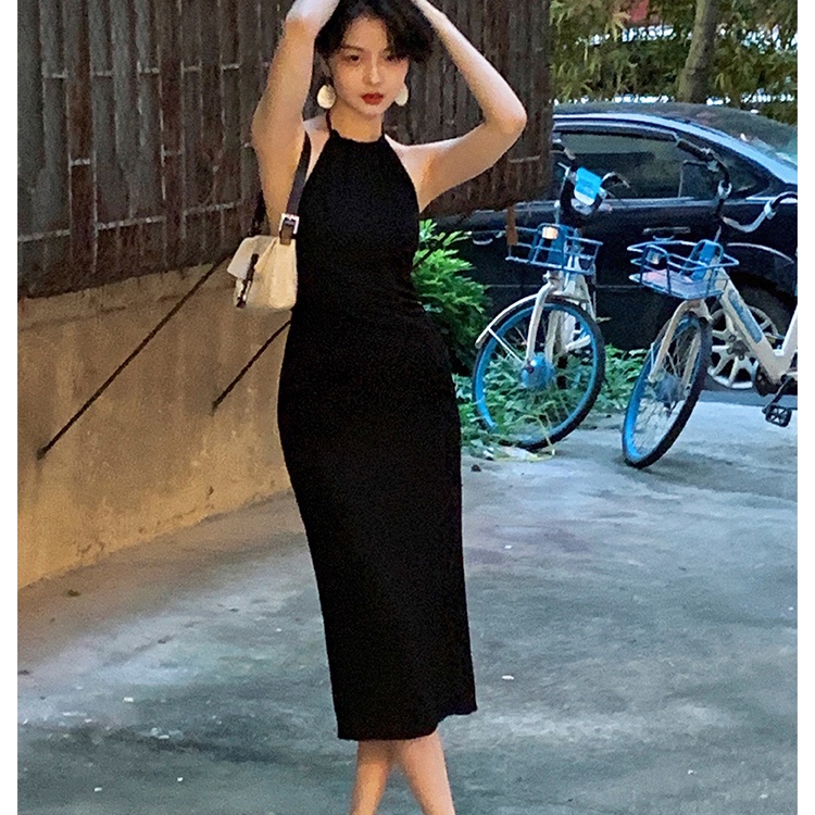 [MURIOKI] Đầm Hai Dây Ôm Dáng Hở Lưng Quyến Rũ Dành Cho Nữ