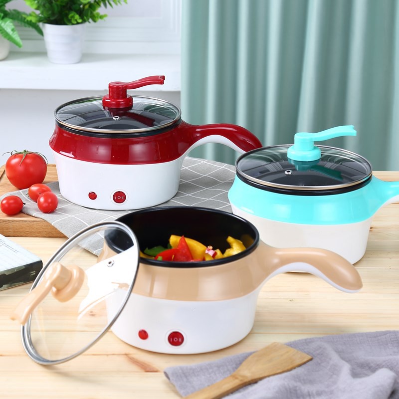 𝑭𝑹𝑬𝑬 𝑺𝑯𝑰𝑷 Nồi Lẩu Điện Mini Kèm Giá Hấp Có Tay Cầm Tiện Dụng 18cm, Nồi Lẩu Đa Năng 2 Tầng Cao Cấp