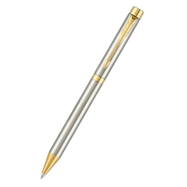Viết parker folio, bút ký cao cấp bằng thép chrome, mạ vàng , mực xanh