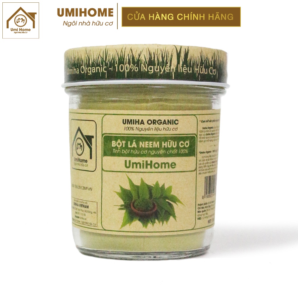 Bột lá Neem nguyên chất UMIHOME dùng đắp mặt nạ 135G