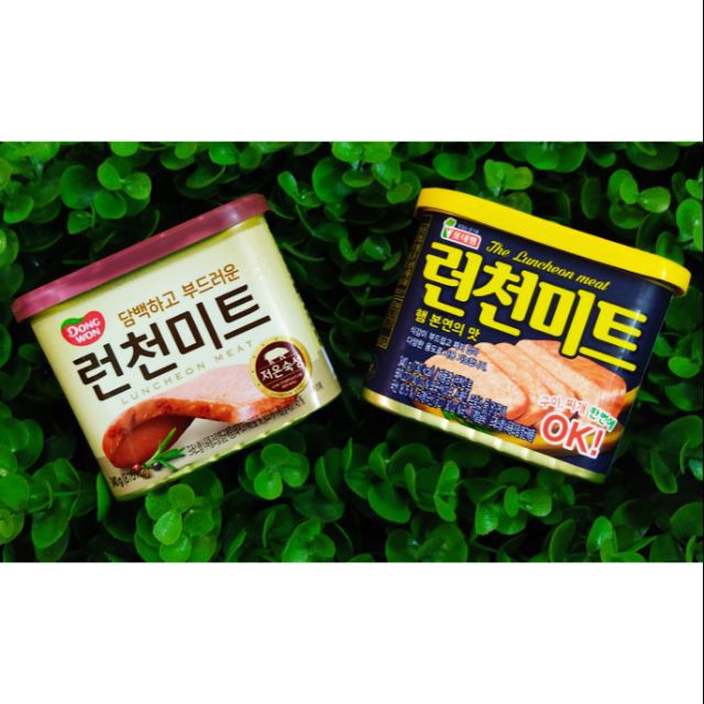 [2 Loại] Thịt Hộp Ăn Liền Luncheon Meat Lotte &amp; Dongwon 340gr - Hàn Quốc