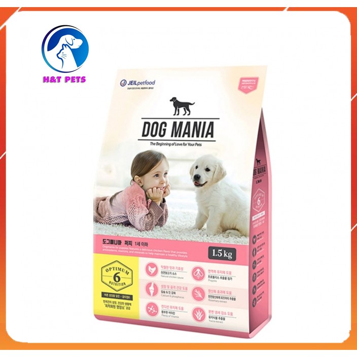 Thức ăn cho chó Dog Mania Puppy 1.5kg dành cho chó nhỏ