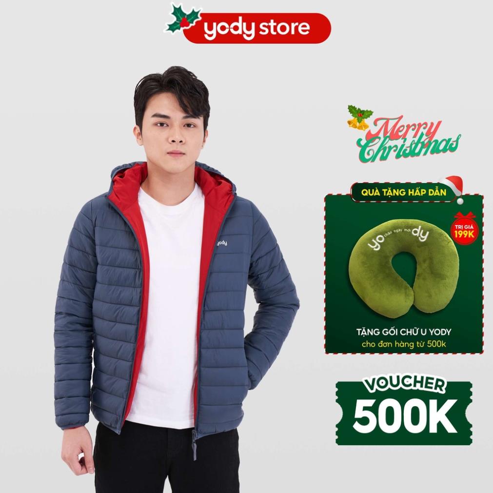 Áo phao YODY nam siêu nhẹ mềm mịn áo phao nam hai mặt có mũ liền PHM4003 😍 ^.