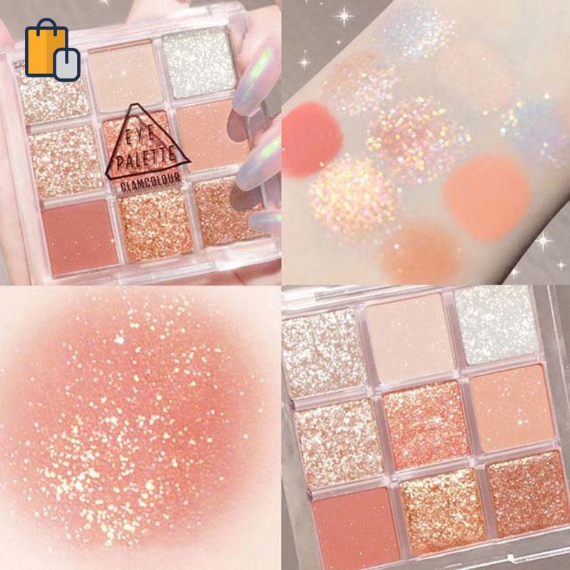 Bảng Phấn Mắt Trang Điểm 9 Màu Nhũ/Lì/Lì Thời Trang