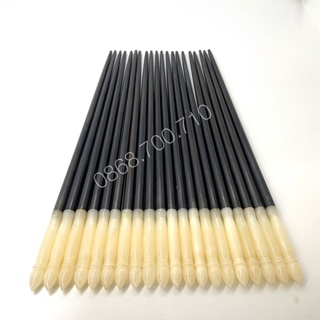 Đũa gỗ mun 100% đầu gắn ốc biển cao cấp - 10 đôi
