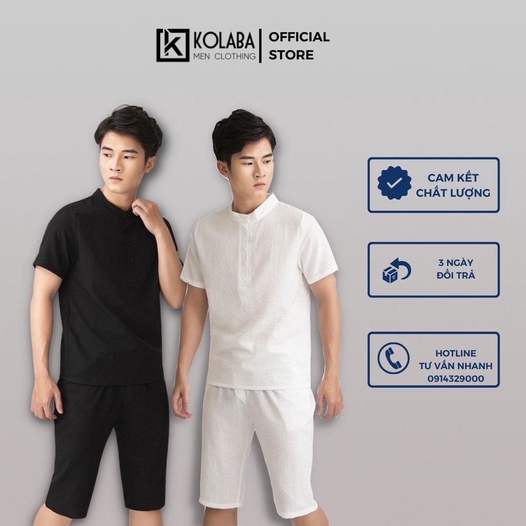 Bộ Quần Áo Đũi Ngắn Nam , Vải Đũi Cao Cấp, Chất Liệu Đũi Xước Cho Cảm Giác Mặc Rất Thoải Mái KOLABA