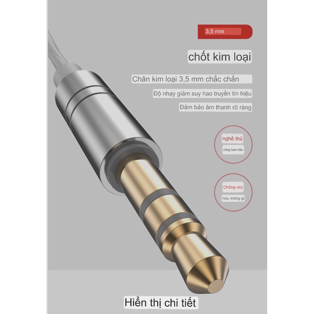 Tai Nghe Gaming bass mạnh Có Dây kim loại Nhét Tai Chơi Game Chống Ồn Có Mic In Ear Cho PC ĐT táo và các dòng điện thoại