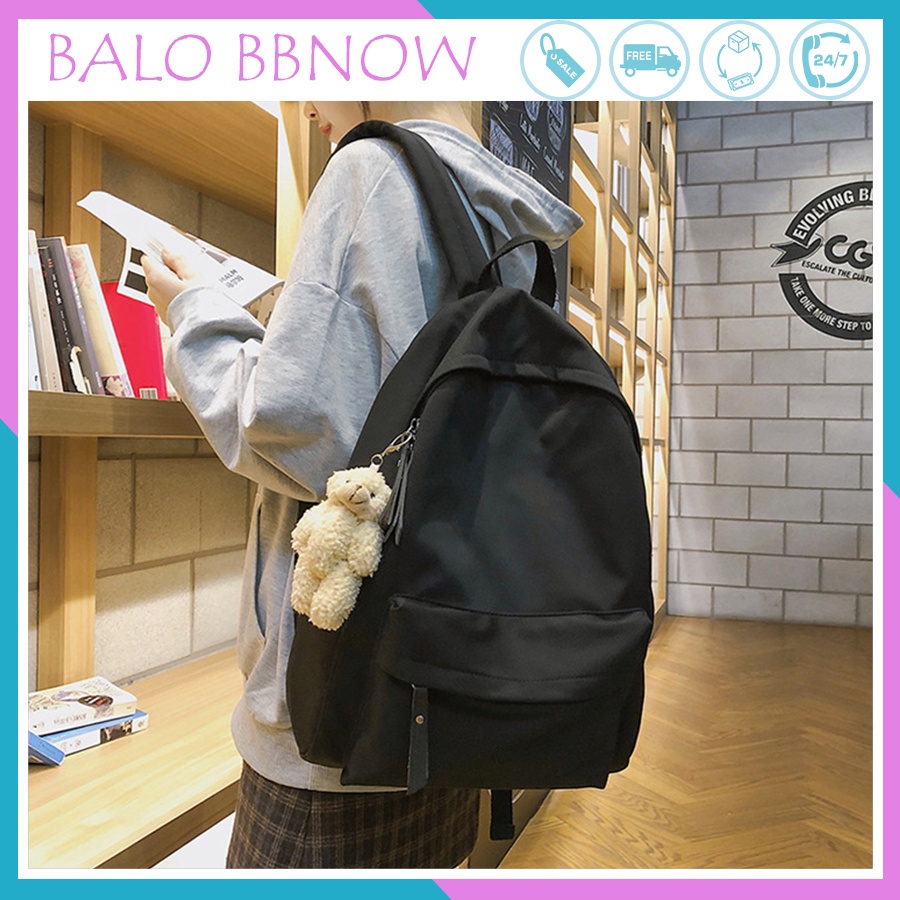 Balo nữ giá rẻ cá tính thời trang đi học BBNOW BL10 - tặng kèm sticker dễ thương