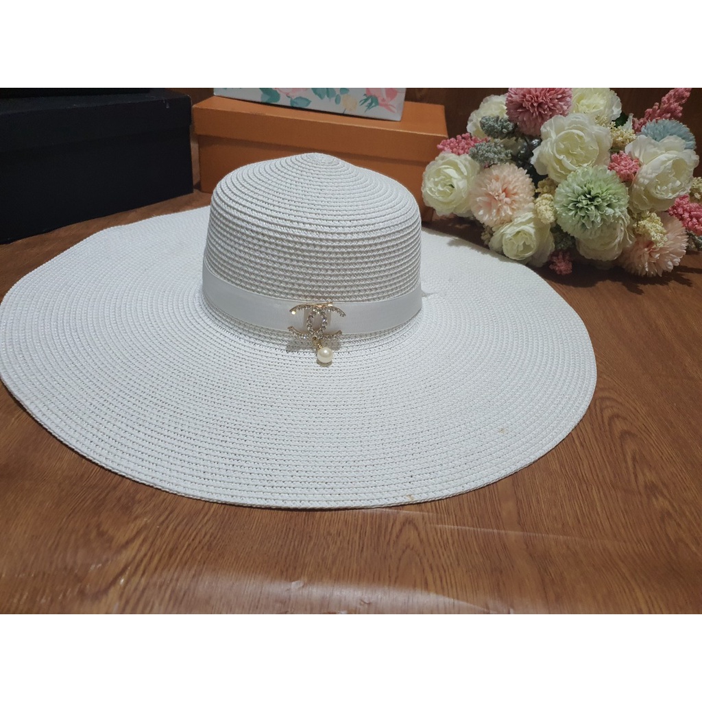 Mũ Cói đi biển Vành Rộng Siêu To đẹp Sang Chảnh