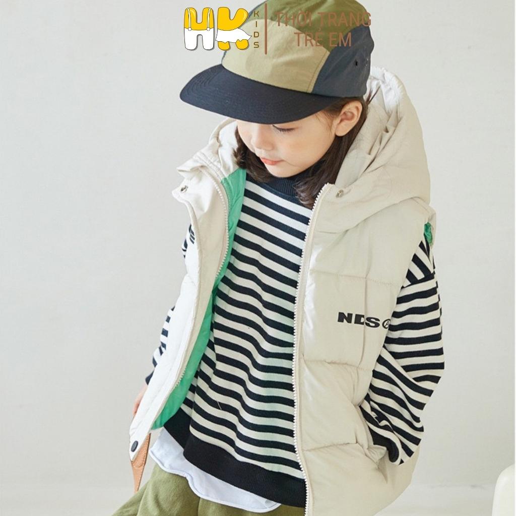 Áo phao GILE cho bé HK KIDS, chất liệu siêu nhẹ, cản gió giữ ấm, áo kèm mũ 4 màu sắc cho bé trai và gái từ 2-9 tuổi