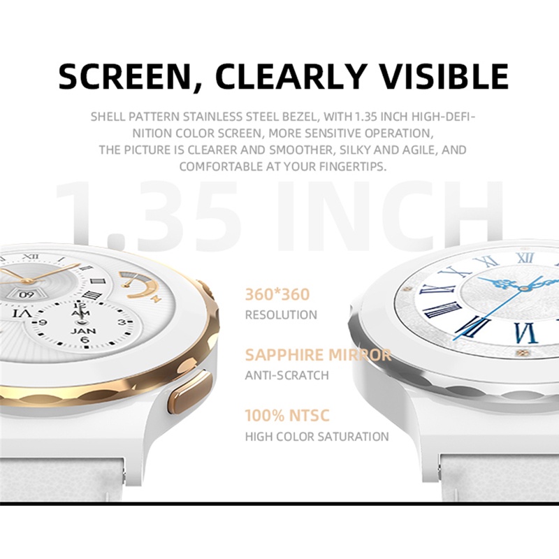 Đồng Hồ Thông Minh HW3 Mini NFC Siri Ai Bluetooth Không Dây Hỗ Trợ Theo Dõi Oxy Áp Suất Máu Cho Nữ