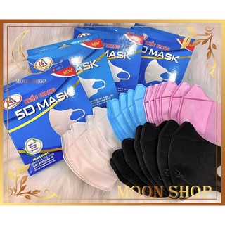 (5d mask)Hộp khẩu trang y tế 5d mask quai thun cao cấp 10 cái
