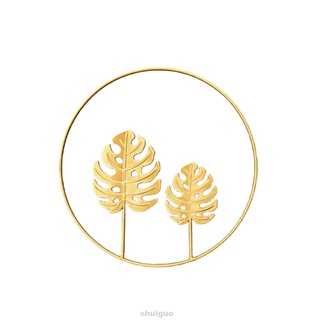 Phụ Kiện Treo Tường Bằng Sắt Hình Lá Vàng Phong Cách Châu Âu Trang Trí Nhà Cửa