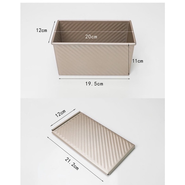 Khuôn bánh mì gối/ bánh sandwich có nắp